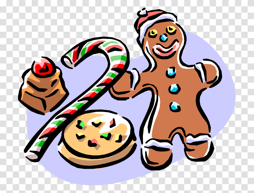 Vector Illustration Of Holiday Festive Season Christmas Christmas Themed Images Clipart, Cookie, Food, Biscuit, Gingerbread Transparent Png