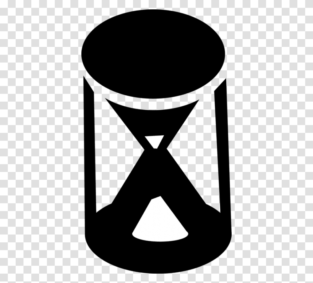 Vector Illustration Of Hourglass Or Sandglass Sand, Lamp, Silhouette, Triangle Transparent Png