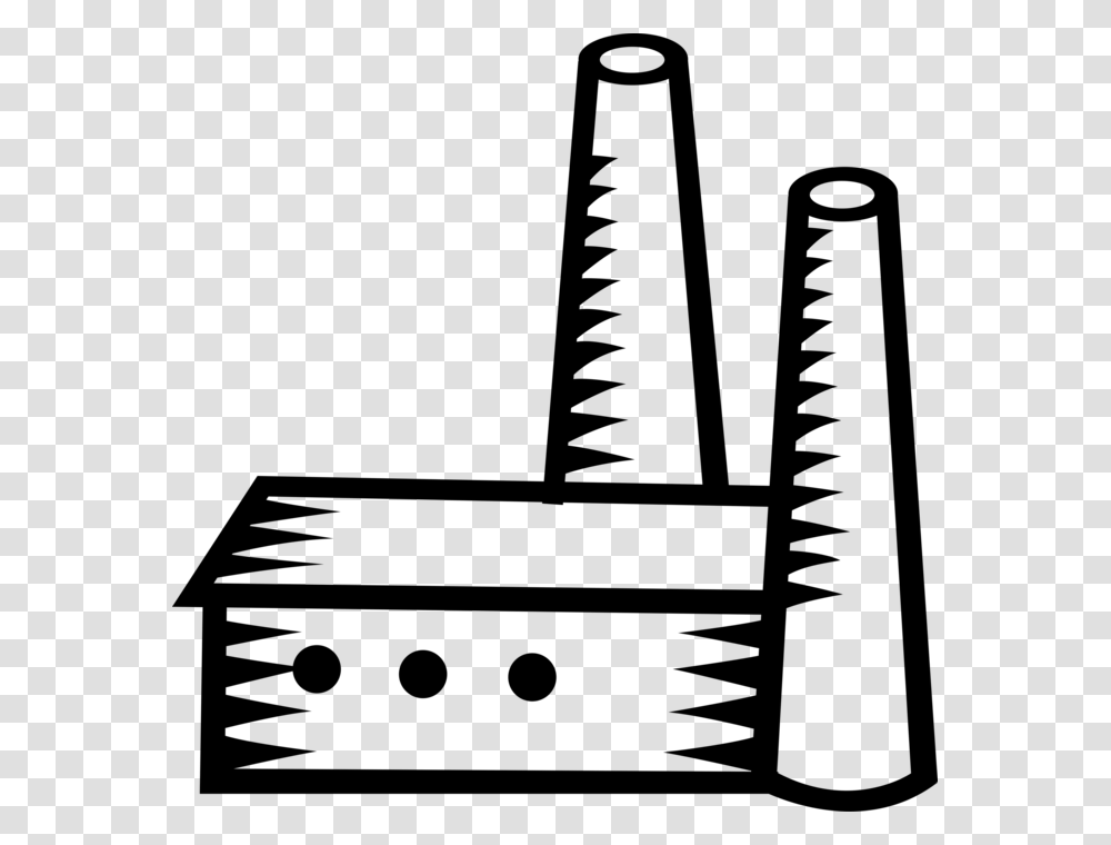 Vector Illustration Of Industrial Manufacturing Factory Manufacturing Clipart, Gray Transparent Png