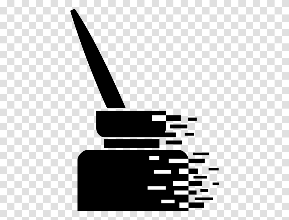 Vector Illustration Of Ink Bottle With Fountain Pen Sword, Pac Man Transparent Png