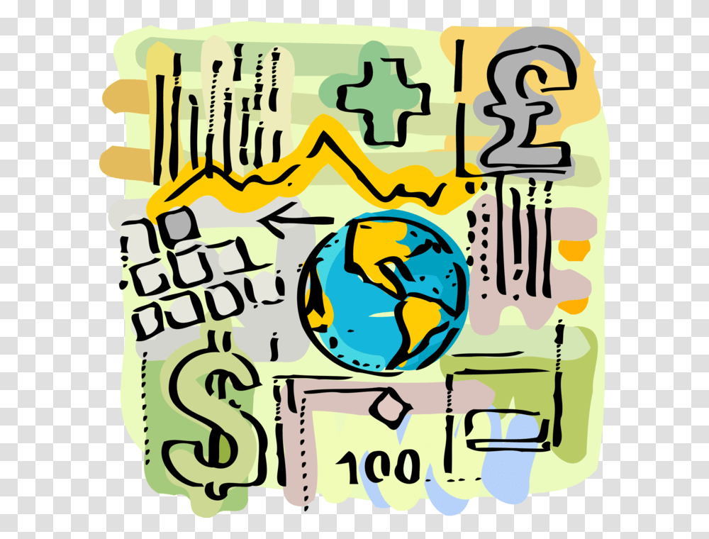 Vector Illustration Of International Finance Planet, Outer Space, Astronomy, Universe Transparent Png