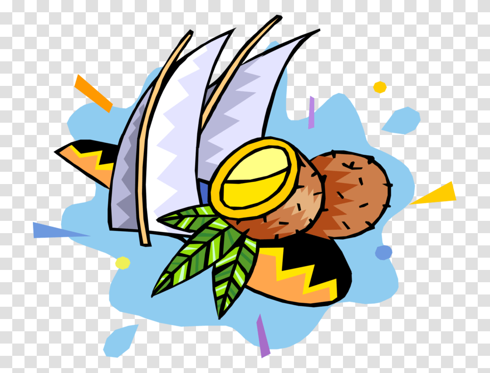 Vector Illustration Of Island Vacation Holiday With, Dynamite, Food, Plant, Outdoors Transparent Png
