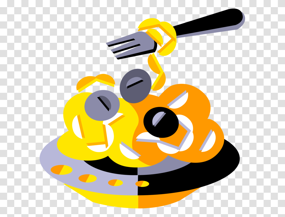 Vector Illustration Of Italian Cuisine Spaghetti Pasta Spaghetti, Fork, Cutlery Transparent Png