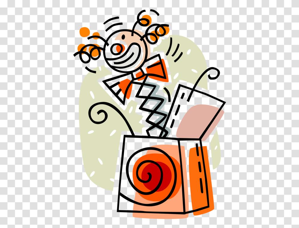 Vector Illustration Of Jack In The Box Boxing Glove Clown Box, Performer, Animal, Graphics, Art Transparent Png