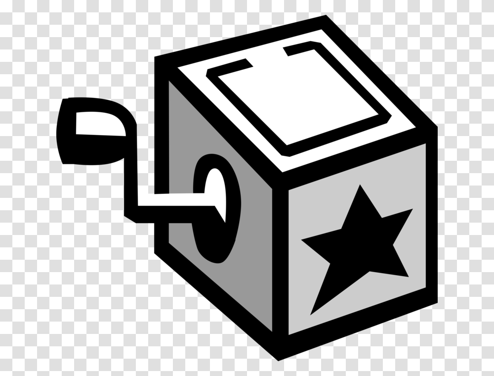 Vector Illustration Of Jack In The Box Boxing Glove, Mailbox, Letterbox, Rubix Cube Transparent Png