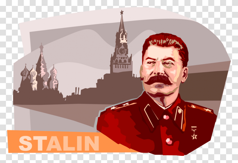 Vector Illustration Of Joseph Stalin Russian Dictator Joseph Stalin, Poster, Advertisement, Person, Human Transparent Png