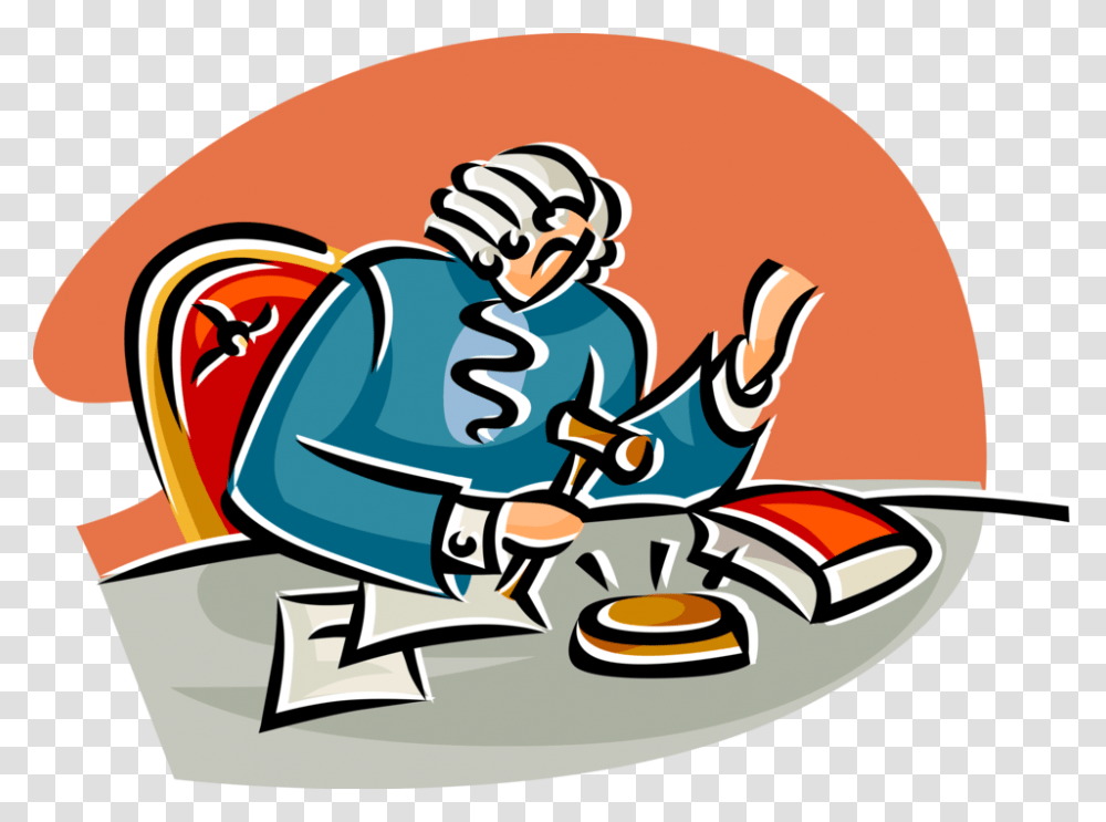 Vector Illustration Of Judicial Judge In Court Of Law, Meal, Food, Dish, Outdoors Transparent Png
