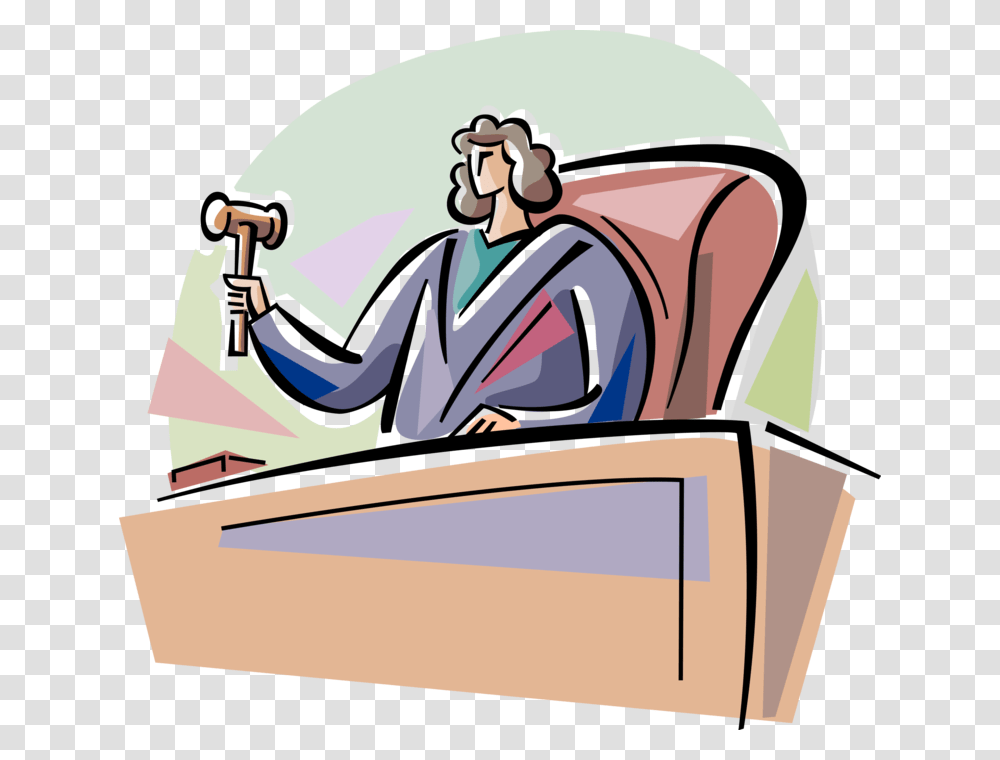 Vector Illustration Of Judicial Law Court Judge Makes Illustration, Audience, Crowd, Speech, Lecture Transparent Png