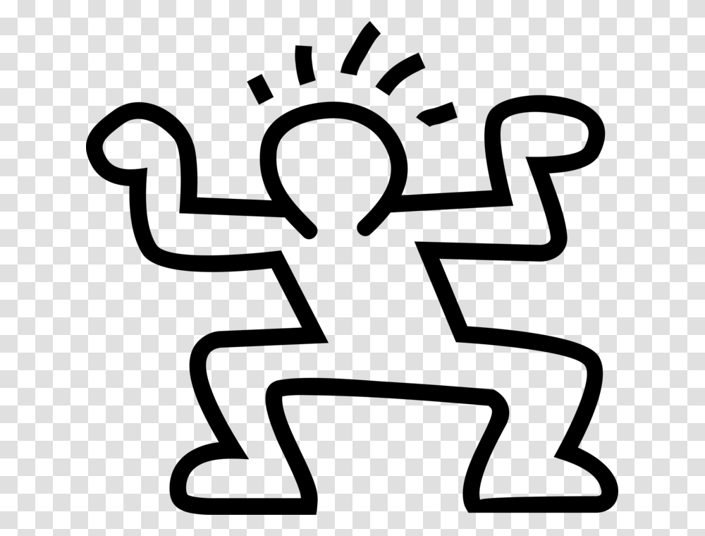 Vector Illustration Of Keith Haring Influence Pop Art Keith Haring Stick Figure Transparent Png