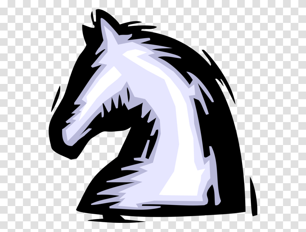 Vector Illustration Of Knight Horse S Head Piece In Chess Knight Cool, Dragon, Mammal Transparent Png