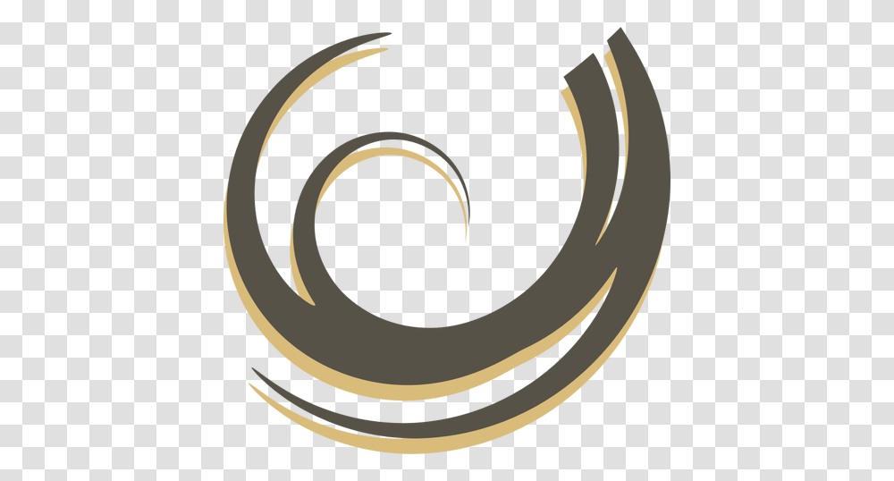 Vector Illustration Of Large Golden Swirl, Horseshoe, Spiral, Alphabet Transparent Png