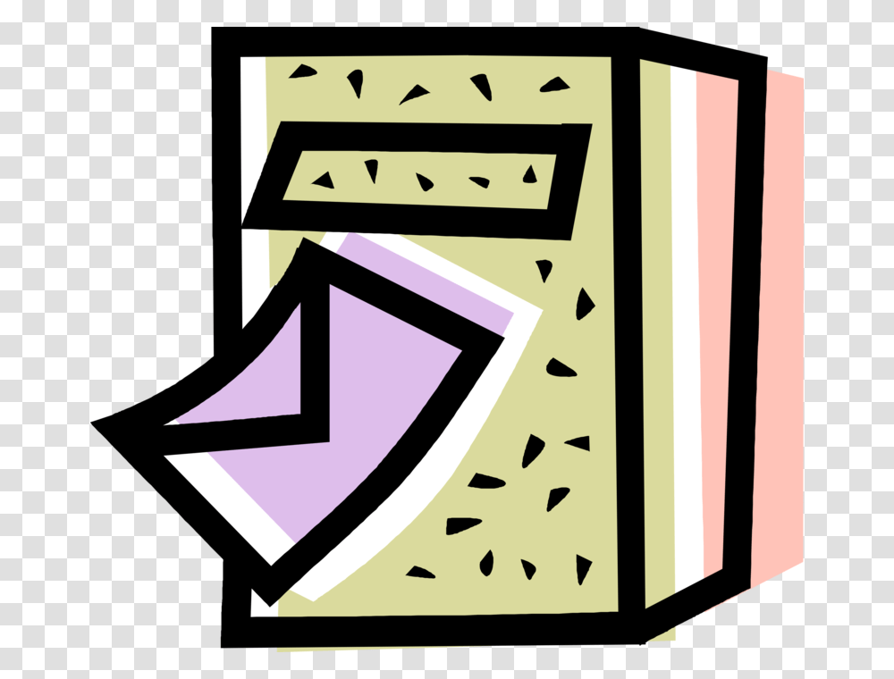 Vector Illustration Of Letter Box Or Mailbox Receptacle, Label, Sticker, Paper Transparent Png