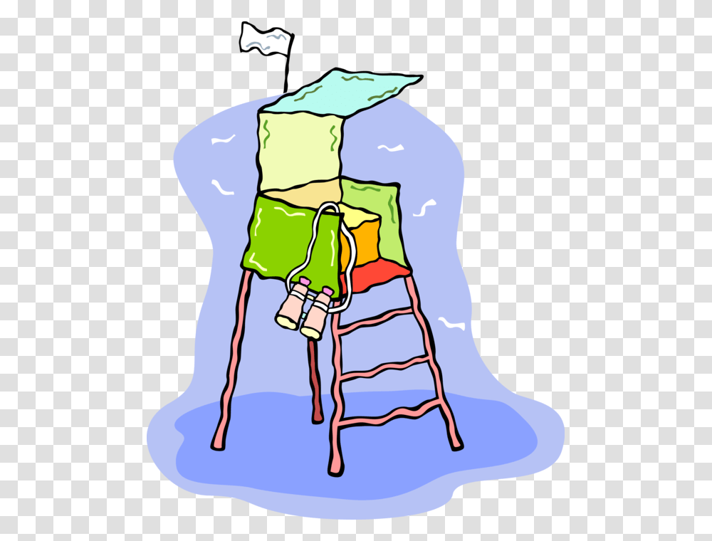 Vector Illustration Of Lifeguard Tower To Watch And, Apparel, Outdoors, Nature Transparent Png