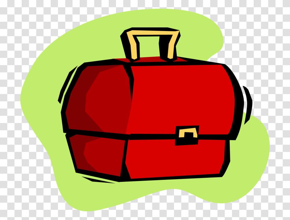 Vector Illustration Of Lunch Box Used By Schoolchildren Vector Lunch Box, Bag, Soccer Ball, Football, Team Sport Transparent Png