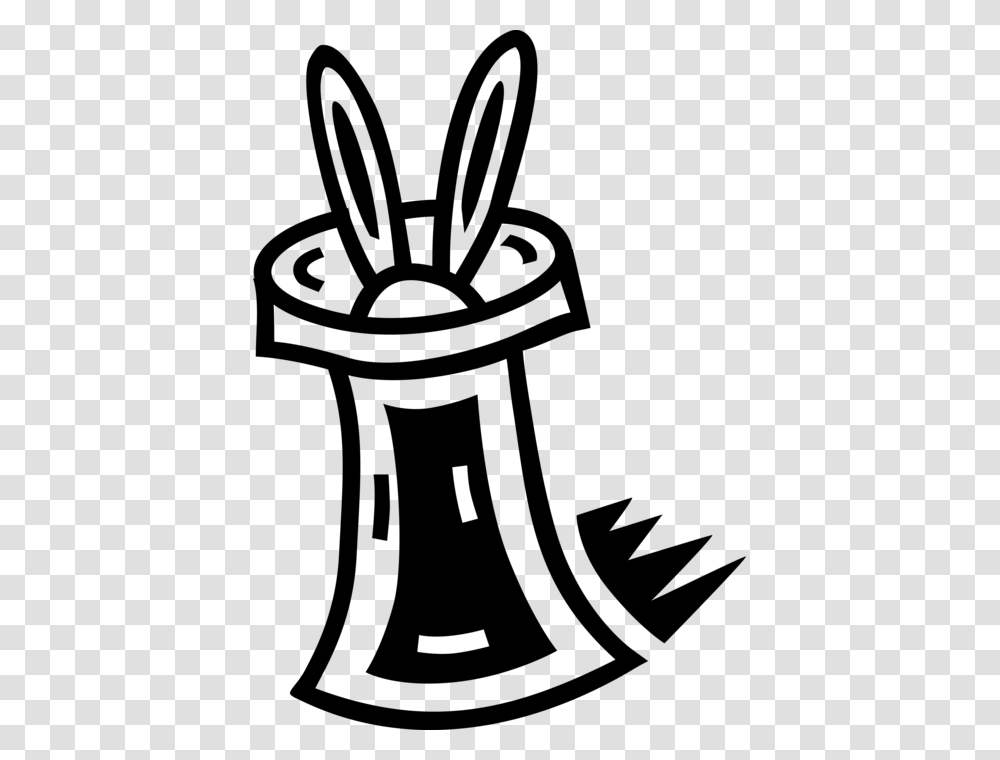 Vector Illustration Of Magician's Magic Act Top Hat, Gray, Silhouette Transparent Png