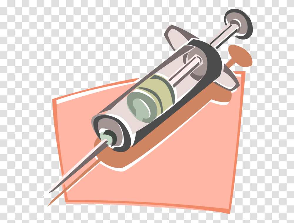 Vector Illustration Of Medical Vaccination Hypodermic Techniques Of Drug Administration, Injection, Hammer, Tool, Screwdriver Transparent Png