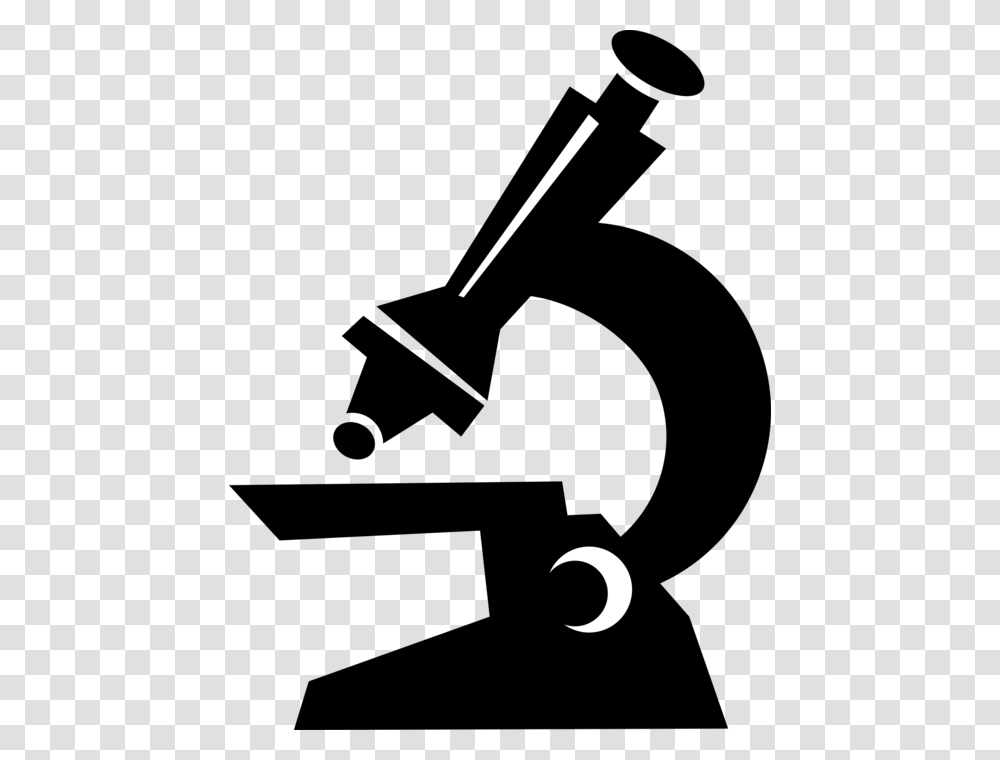 Vector Illustration Of Microscope Instrument Sees Objects Microscope, Gauge, Alphabet Transparent Png