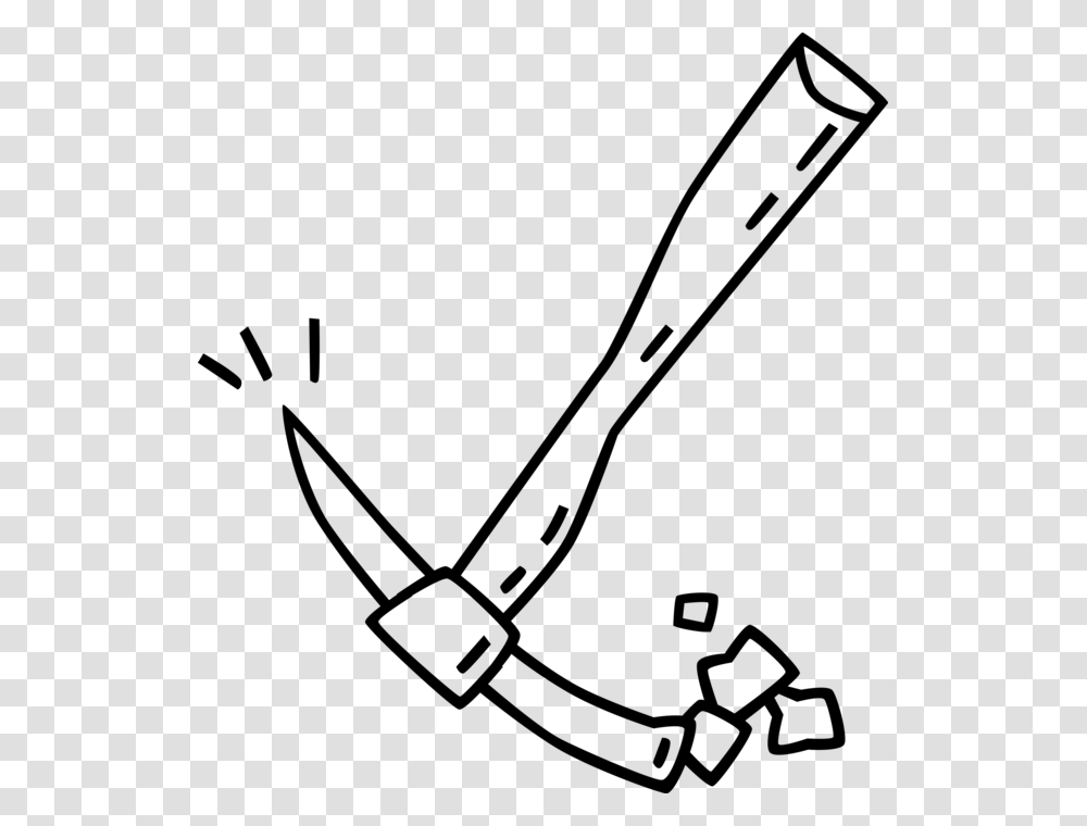 Vector Illustration Of Mining Pickaxe Or Pick Hand Pickaxe, Gray Transparent Png