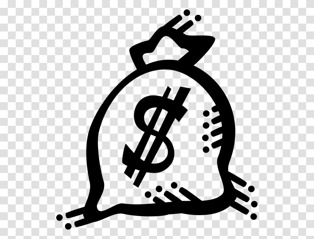 Vector Illustration Of Money Bag Moneybag Or Sack, Gray, World Of Warcraft Transparent Png