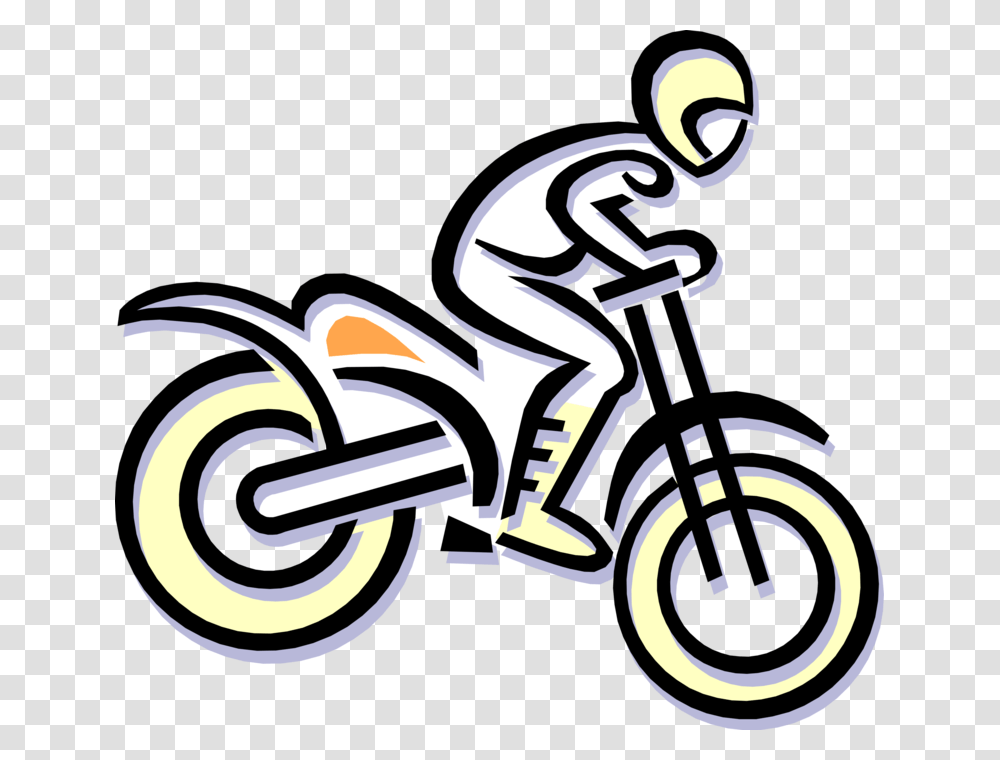 Vector Illustration Of Motocross Off Road Motorcyclist, Vehicle, Transportation, Lawn Mower, Tool Transparent Png