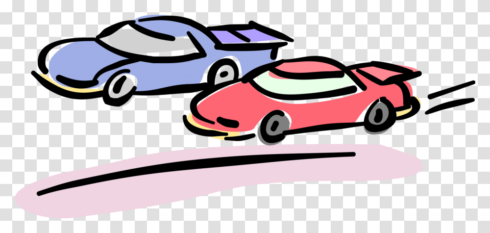 Vector Illustration Of Motor Race Automobile Motor City Car, Vehicle Transparent Png