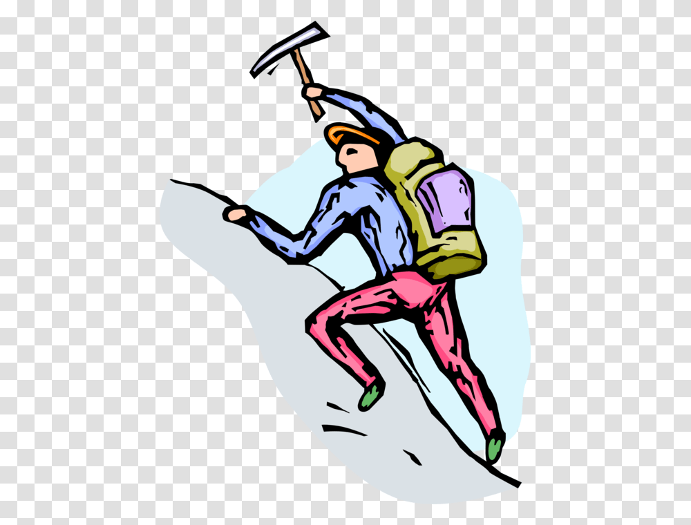 Vector Illustration Of Mountain Climber Climbs Rock, Person, Dance, Outdoors, Leisure Activities Transparent Png