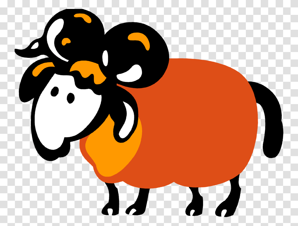 Vector Illustration Of Mountain Goat Ram With Horns Cartoon, Angry Birds, Plant, Floral Design Transparent Png
