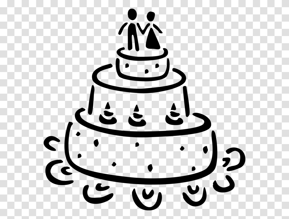 Vector Illustration Of Multi Tiered Wedding Cake Traditional Wedding Cake Vector, Gray, World Of Warcraft Transparent Png