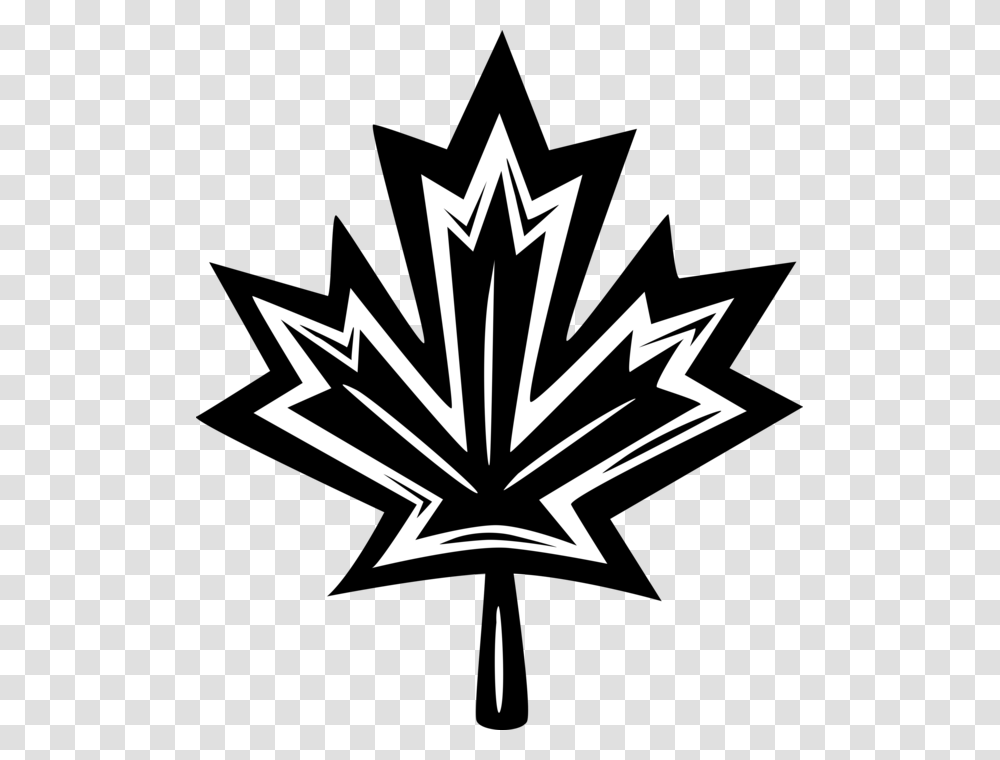 Vector Illustration Of National Symbol Of Canada Canadian Emblem, Arrow, Plant, Stencil, Star Symbol Transparent Png