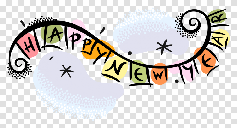 Vector Illustration Of New Year's Celebration Banner 2019 Happy New Year Banner, Wasp, Bee, Insect, Invertebrate Transparent Png