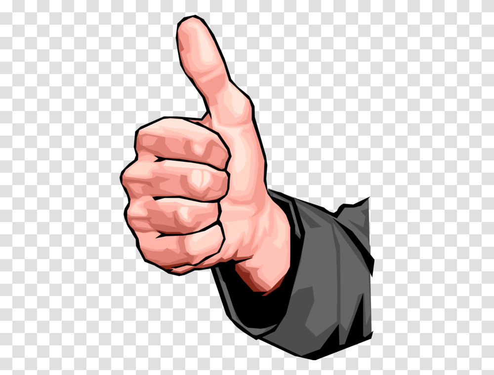 Vector Illustration Of Nonverbal Communication Hand Success Hand Image, Thumbs Up, Finger, Glove Transparent Png