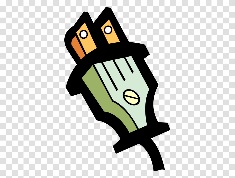 Vector Illustration Of North American 110 Volt Electrical Cartoon Electrical Plug, Apparel, Hand, Cutlery Transparent Png