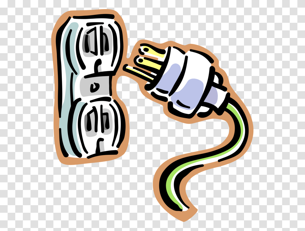 Vector Illustration Of North American 110 Volts Electrical Clip Art, Hand, Bomb, Weapon, Weaponry Transparent Png