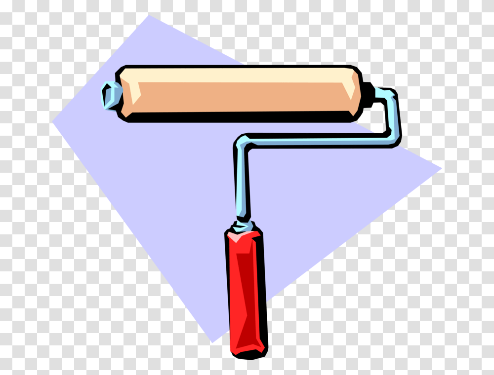 Vector Illustration Of Paint Roller For Painting And Rolo De Pintor, Mailbox, Letterbox, Triangle Transparent Png