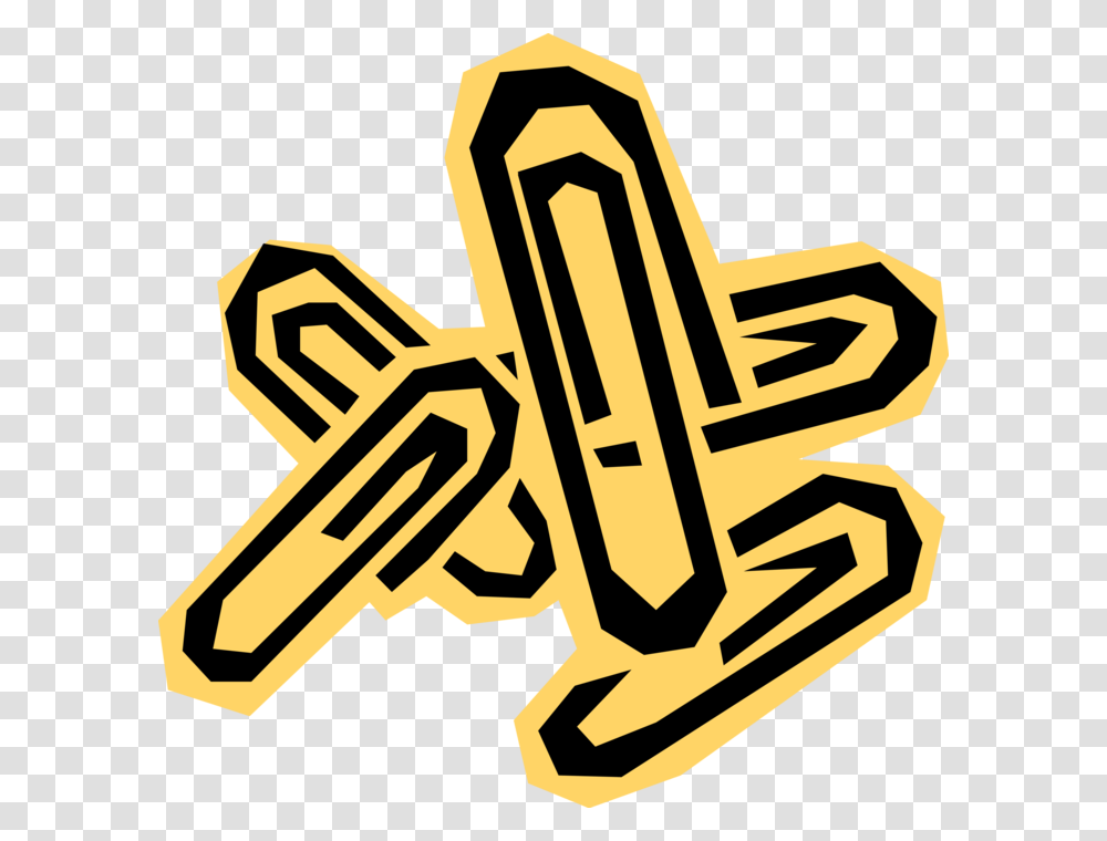 Vector Illustration Of Paper Clip Or Paperclip Office, Dynamite, Bomb, Weapon Transparent Png