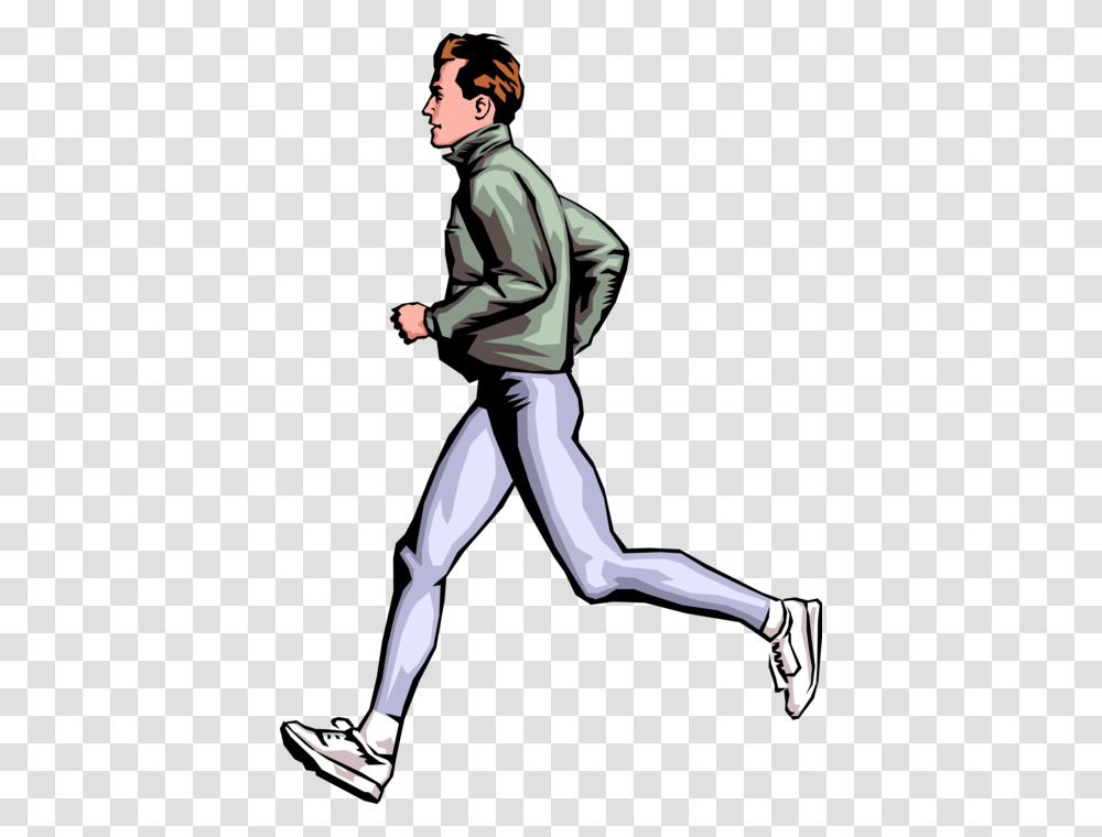 Vector Illustration Of Physical Fitness Exercise Workout Male Runner, Person, Human, People Transparent Png