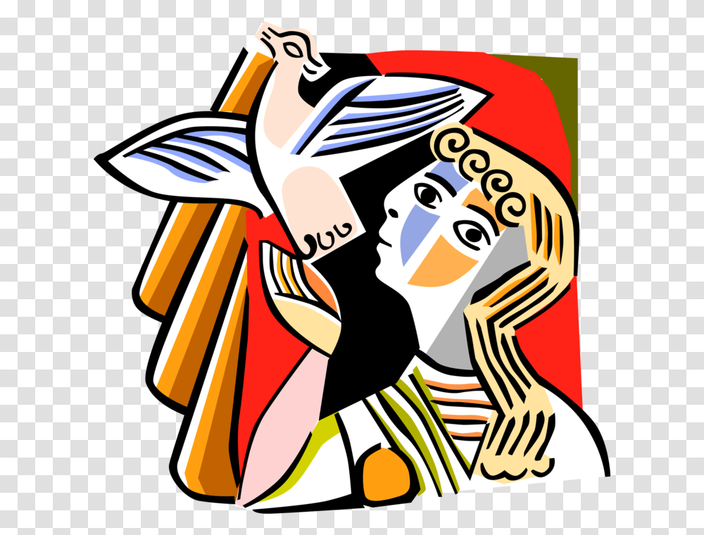 Vector Illustration Of Picasso Inspired Releasing Dove Picasso Vector, Modern Art, Advertisement Transparent Png