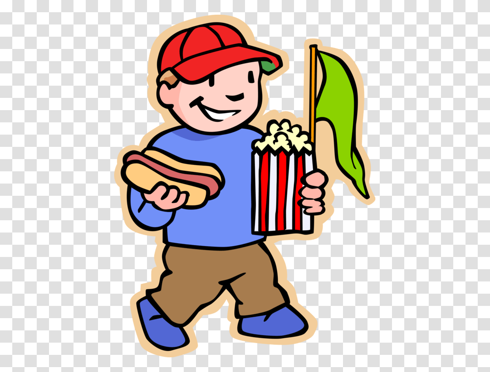 Vector Illustration Of Primary Or Elementary School Go To Baseball Game Clipart, Face, Food, Eating, Elf Transparent Png