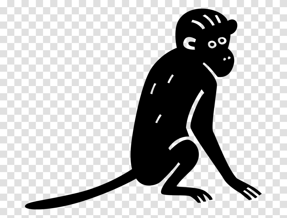Vector Illustration Of Primate Monkey Ape, Gray, World Of Warcraft Transparent Png