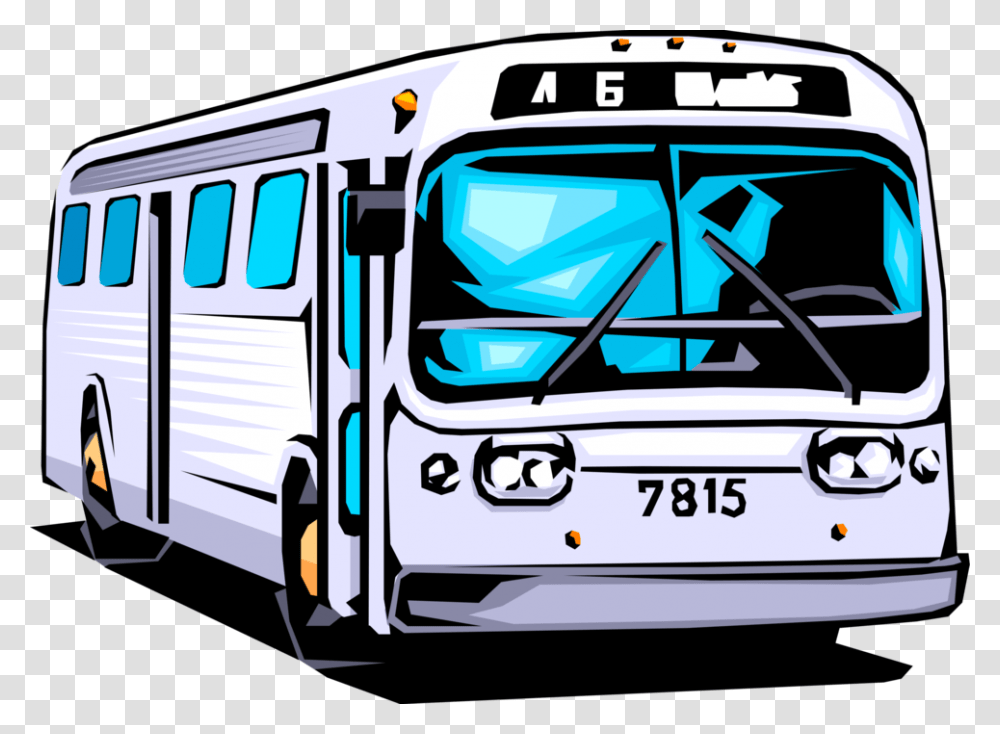 Vector Illustration Of Public Urban Transportation Public Transportation Clip Art, Bus, Vehicle, Van Transparent Png