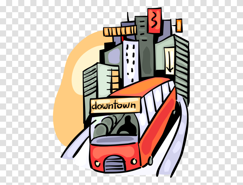 Vector Illustration Of Public Urban Transportation Urban Transportation Clipart, Car, Vehicle, Automobile, Taxi Transparent Png