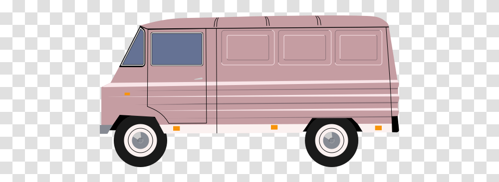 Vector Illustration Of Purple Delivery Van Van Pink, Vehicle, Transportation, Caravan, Bus Transparent Png
