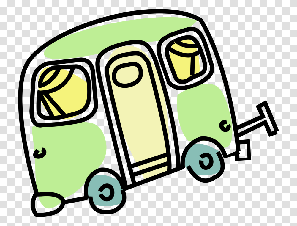 Vector Illustration Of Recreational Vehicle Camping, Drawing, Doodle Transparent Png