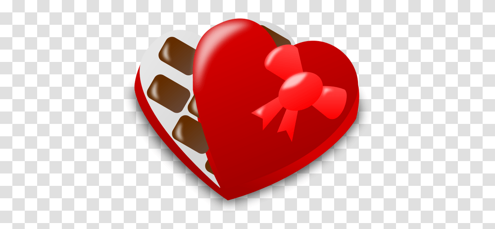 Vector Illustration Of Red Heart Shaped Chocolate Box Half Open, Plant, Food, Vegetable, Pepper Transparent Png