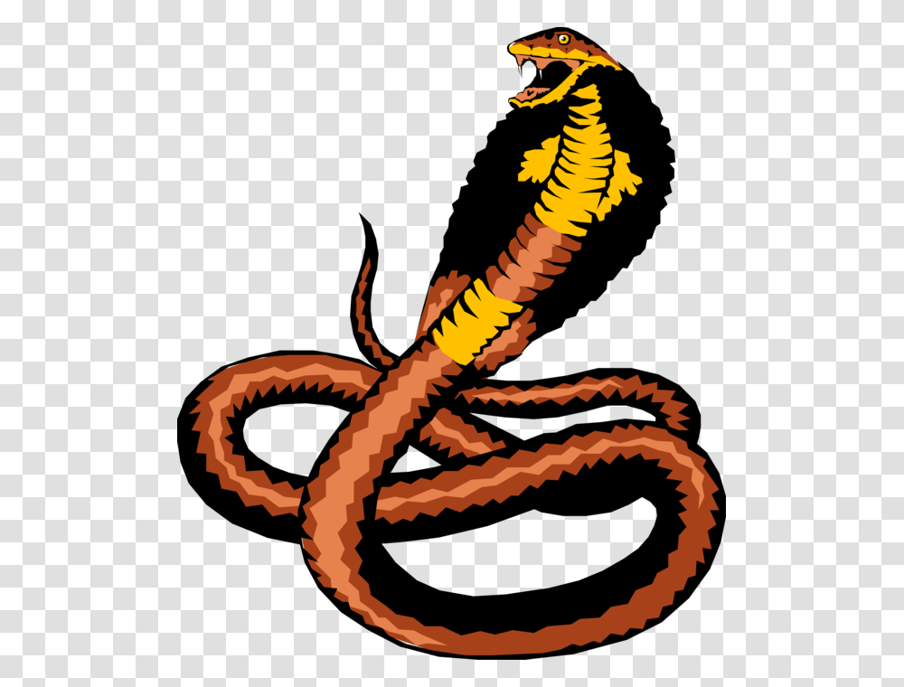 Vector Illustration Of Reptile Cobra Snake Ready To Cobra, Animal, Invertebrate, Bird Transparent Png