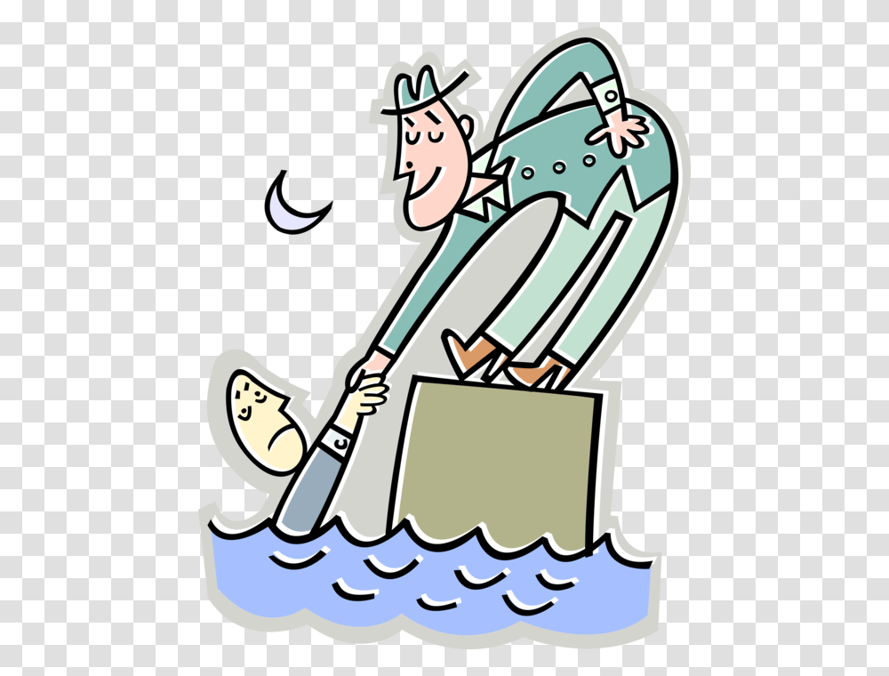 Vector Illustration Of Rescuing Drowning Man With Helping Illustration Of Prosocial Behavior, Label, Performer Transparent Png
