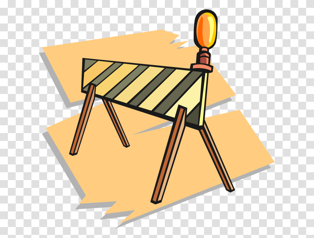 Vector Illustration Of Road Construction Barrier Or, Plywood, Furniture, Fence, Sweets Transparent Png