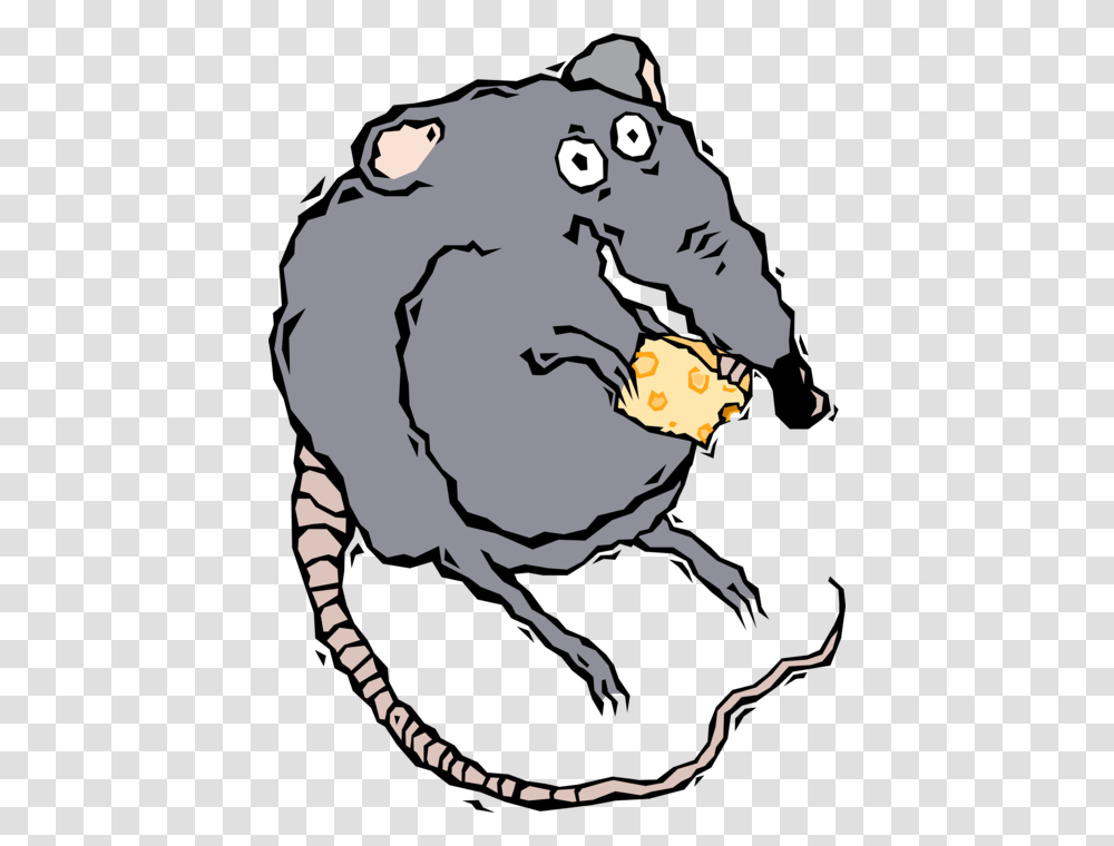 Vector Illustration Of Rodent Rat Eating Cheese Kerkklok Wijzerplaat Te Koop, Animal, Bird, Person, Plant Transparent Png