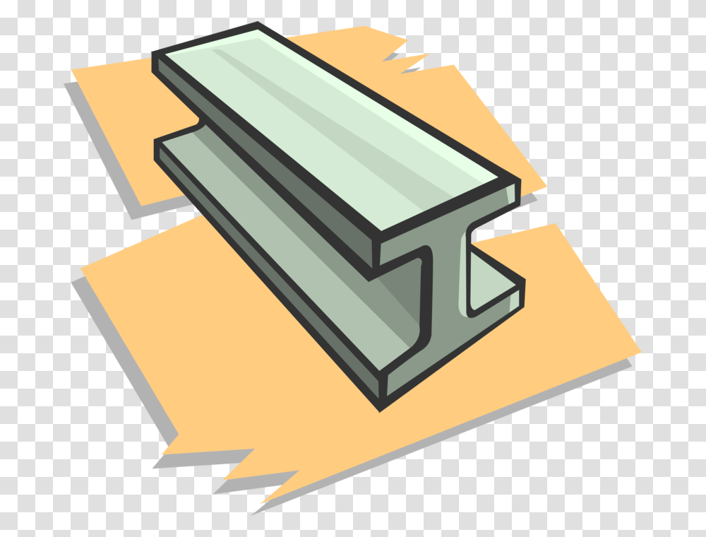 Vector Illustration Of Rolled Steel Joist I Beam Used Vigas Dibujo, Mailbox, Letterbox, Aluminium, Gutter Transparent Png