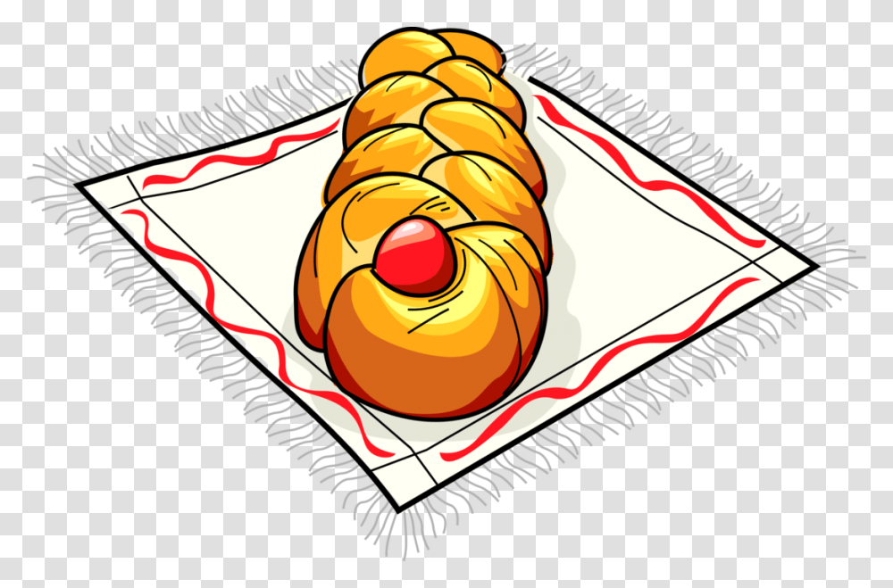 Vector Illustration Of Russian Cuisine Braided Easter, Food, Rug, Croissant, Bread Transparent Png